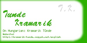 tunde kramarik business card