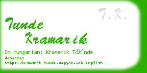 tunde kramarik business card